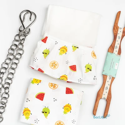 Fruit Party - Beelittle Premium Organic Cotton Baby Thottil Cradle | Soft, Breathable & Portable