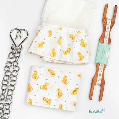 Cute Cub - Beelittle Premium Organic Cotton Baby Thottil Cradle | Soft, Breathable & Portable