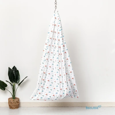 Sea splash - Beelittle Premium Organic Cotton Baby Thottil Cradle | Soft, Breathable & Portable