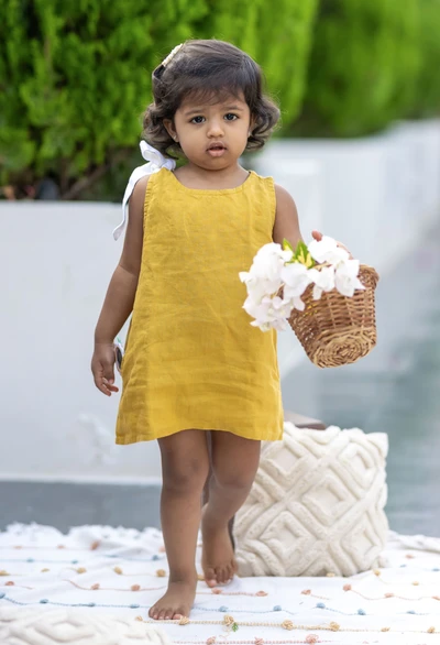 Mustard Tie Tunic Outfit