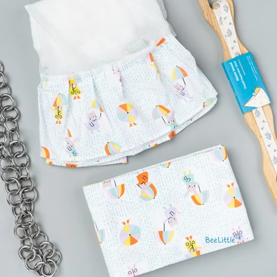 Rainy Bear - Beelittle Premium Cotton Baby Thottil Cradle | Soft, Breathable & Portable