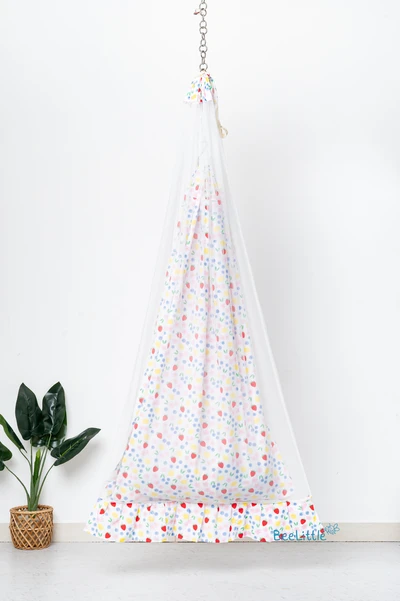 Sweet Harvest - Beelittle Premium Cotton Baby Thottil Cradle | Soft, Breathable & Portable