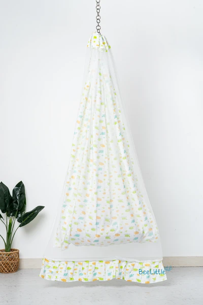 Hippo Grove - Beelittle Premium Cotton Baby Thottil Cradle | Soft, Breathable & Portable