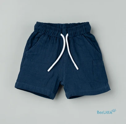 Navy Gauze Shorts