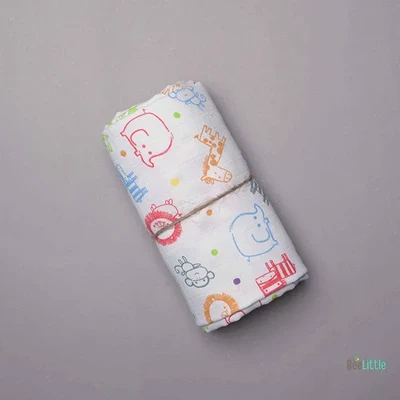 Zoo Party – Organic Muslin Cotton Baby Swaddle Blanket