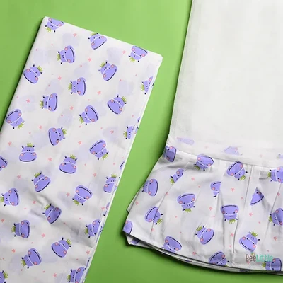 Hippo Hurray - Beelittle Premium Organic Cotton Baby Thottil Cradle | Soft, Breathable & Portable