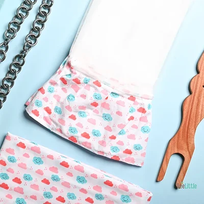 Puffy Skies - Beelittle Premium Organic Cotton Baby Thottil Cradle | Soft, Breathable & Portable