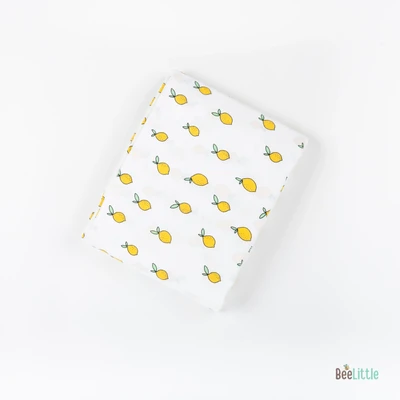 Lemons - Beelittle Premium Organic Cotton Baby Thottil Cradle | Soft, Breathable & Portable