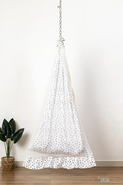 Little Faces - Beelittle Premium Organic Cotton Baby Thottil Cradle | Soft, Breathable & Portable