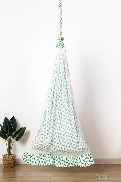 Crocs - Beelittle Premium Organic Cotton Baby Thottil Cradle | Soft, Breathable & Portable