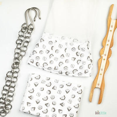 Little Faces - Beelittle Premium Organic Cotton Baby Thottil Cradle | Soft, Breathable & Portable