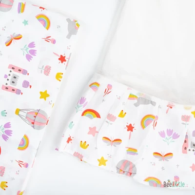 Magical Unicorns - Beelittle Premium Organic Cotton Baby Thottil Cradle | Soft, Breathable & Portable