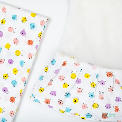 Happy Faces - Beelittle Premium Organic Cotton Baby Thottil Cradle | Soft, Breathable & Portable