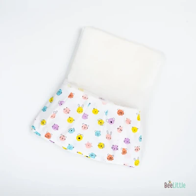 Happy Faces - Beelittle Premium Organic Cotton Baby Thottil Cradle | Soft, Breathable & Portable