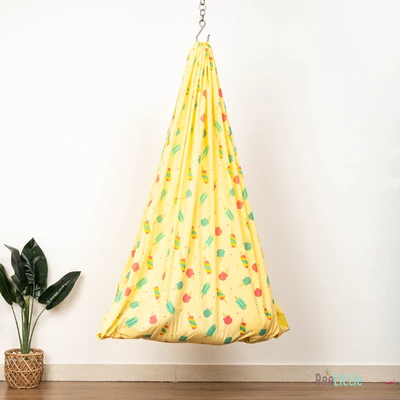 Candy Crush - Beelittle Premium Organic Cotton Baby Thottil Cradle | Soft, Breathable & Portable
