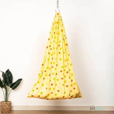 Fruit N Nut - Beelittle Premium Organic Cotton Baby Thottil Cradle | Soft, Breathable & Portable