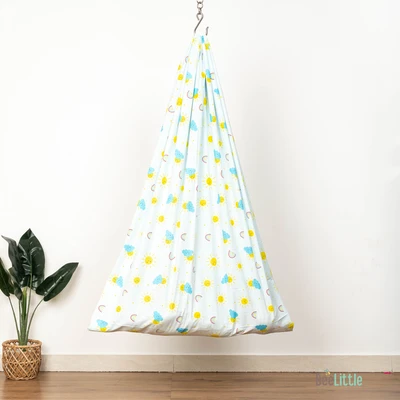 Sun Shine - Beelittle Premium Organic Cotton Baby Thottil Cradle | Soft, Breathable & Portable