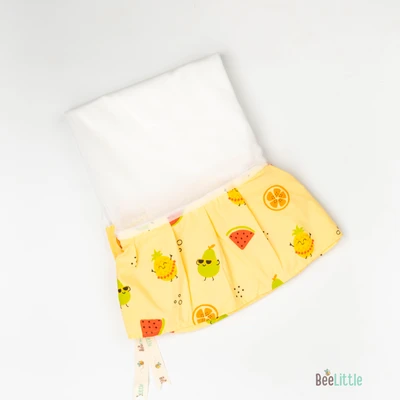 Fruit N Nut - Beelittle Premium Organic Cotton Baby Thottil Cradle | Soft, Breathable & Portable