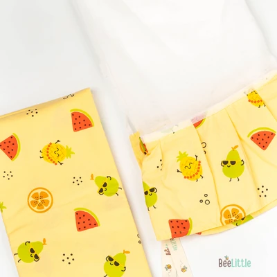 Fruit N Nut - Beelittle Premium Organic Cotton Baby Thottil Cradle | Soft, Breathable & Portable