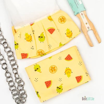 Fruit N Nut - Beelittle Premium Organic Cotton Baby Thottil Cradle | Soft, Breathable & Portable