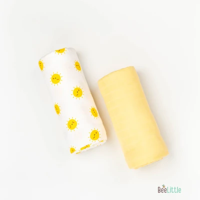 Sunny Day – Organic Muslin Cotton Baby Swaddle Blanket