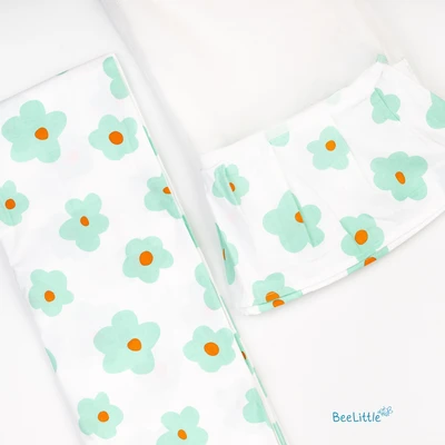 Teal Bloom - Beelittle Premium Organic Cotton Baby Thottil Cradle | Soft, Breathable & Portable