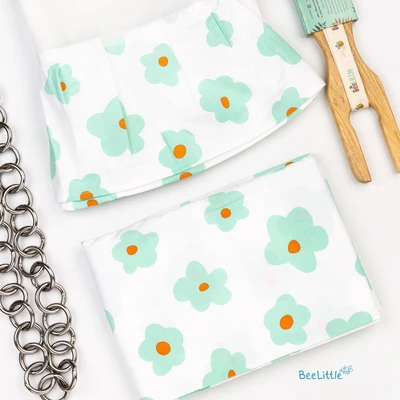 Teal Bloom - Beelittle Premium Organic Cotton Baby Thottil Cradle | Soft, Breathable & Portable
