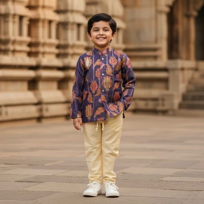 Multicolored Sequinced Grey Kurta With Pant